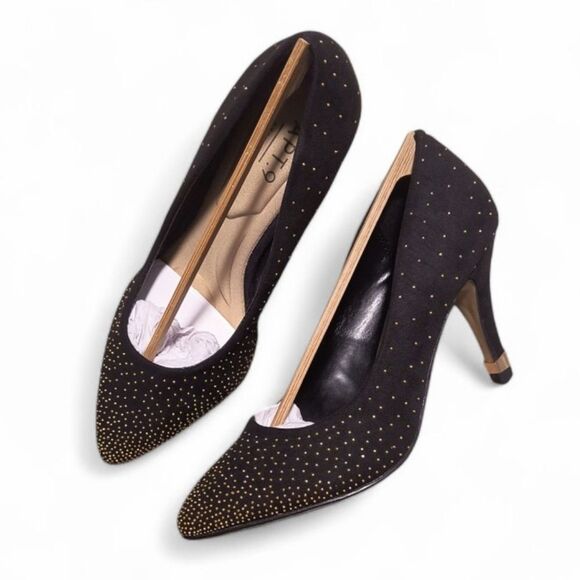 Apt. 9 Accent Studded Black Heels - Picture 5 of 9